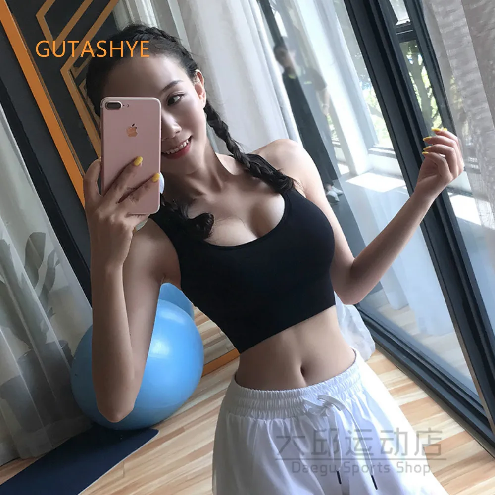 

Women Energy Seamless Sports Bra Workout Top Fitness Yoga Bra Padded Push Up Shockproof Brassiere Cross Tops Active Wear Female