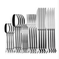 24pcs 304 stainless steel cutlery set tableware steak knife fork tea spoon dinnerware wrench shape utensils kitchen accessories