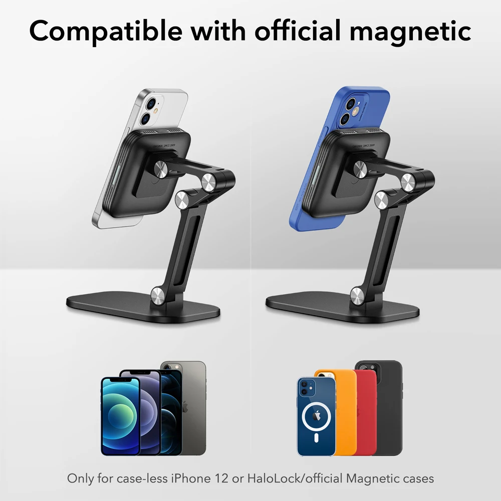esr magnetic for iphone 12 pro max wireless charger phone holder 2 in 1 qi 7 5w fast charging mount adjustable desktop holder free global shipping