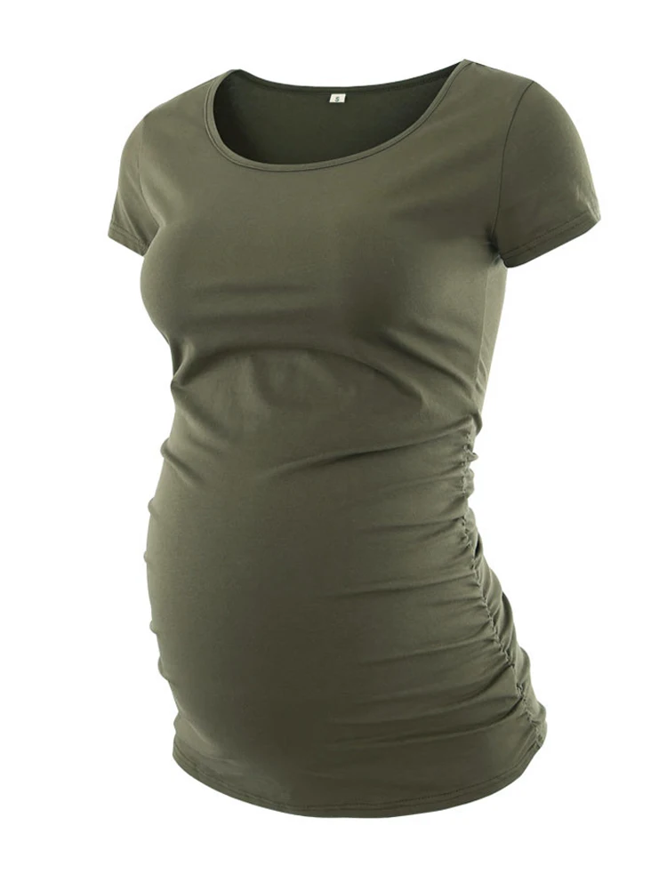 Женские летние топы ZAO для беременных футболки с коротким рукавом повседневные