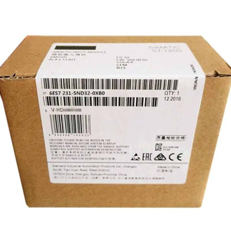 

Warehouse Stock and 1 Year Warranty NEW S7-1200 Series SM 1231 Analog Output Module 6ES7231-5ND32-0XB0 6ES7231-5PD32-0XB0