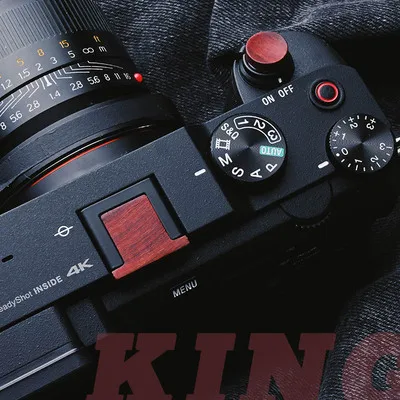 

Camera wooden Shutter Release wooden Button and wooden Hot shoe cover for Sony A7C a7c