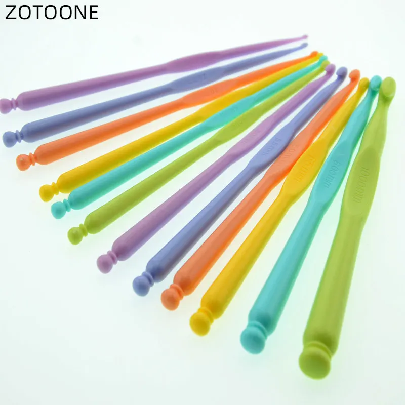 ZOTOONE 12 шт./компл. игла из АБС пластика для вязания крючком разных цветов своими