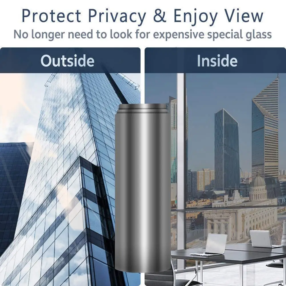 Односторонняя зеркальная оконная пленка самоклеящаяся светоотражающая