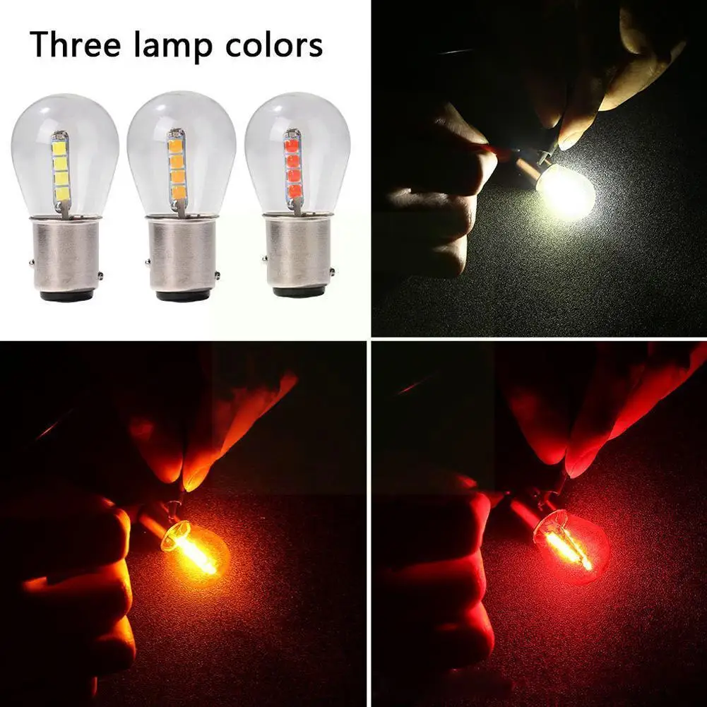 

S25 1156/1157/ 3030 16SMD Glass Lamp Brake Light Auto Reverse Lamp Signal Vehicle DC12-24V Bulb Turning F4Q0
