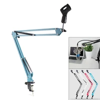 metal adjustable microphone stand 31 inch 80cm studio recording microphone arm stand with microphone clip table mounting clamp