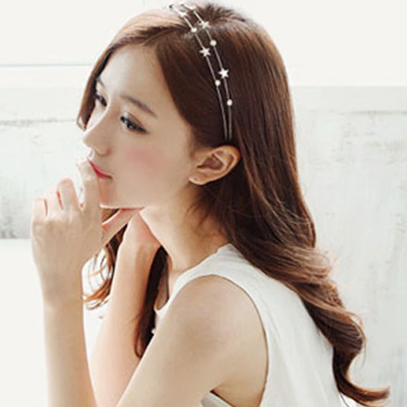 Женский ободок Стразы с жемчужинами и цветами модные простые аксессуары для