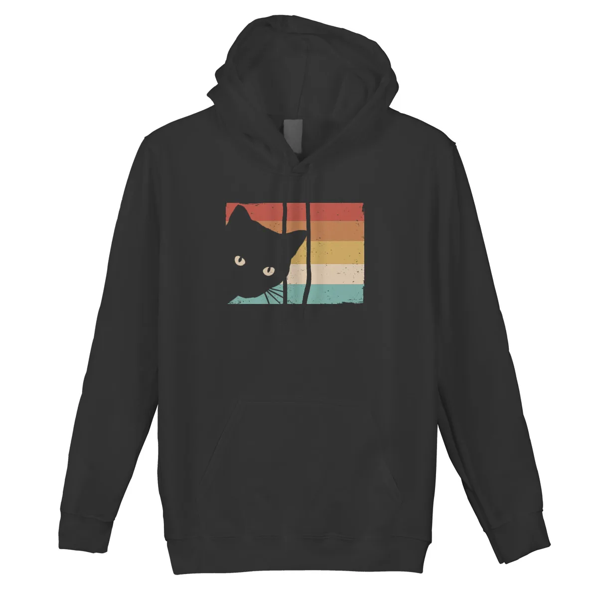 

Men's Hoodie Cat retro style funnyFashion Funny Punk Streetwear Hip-Hop Mens Clothes 37101