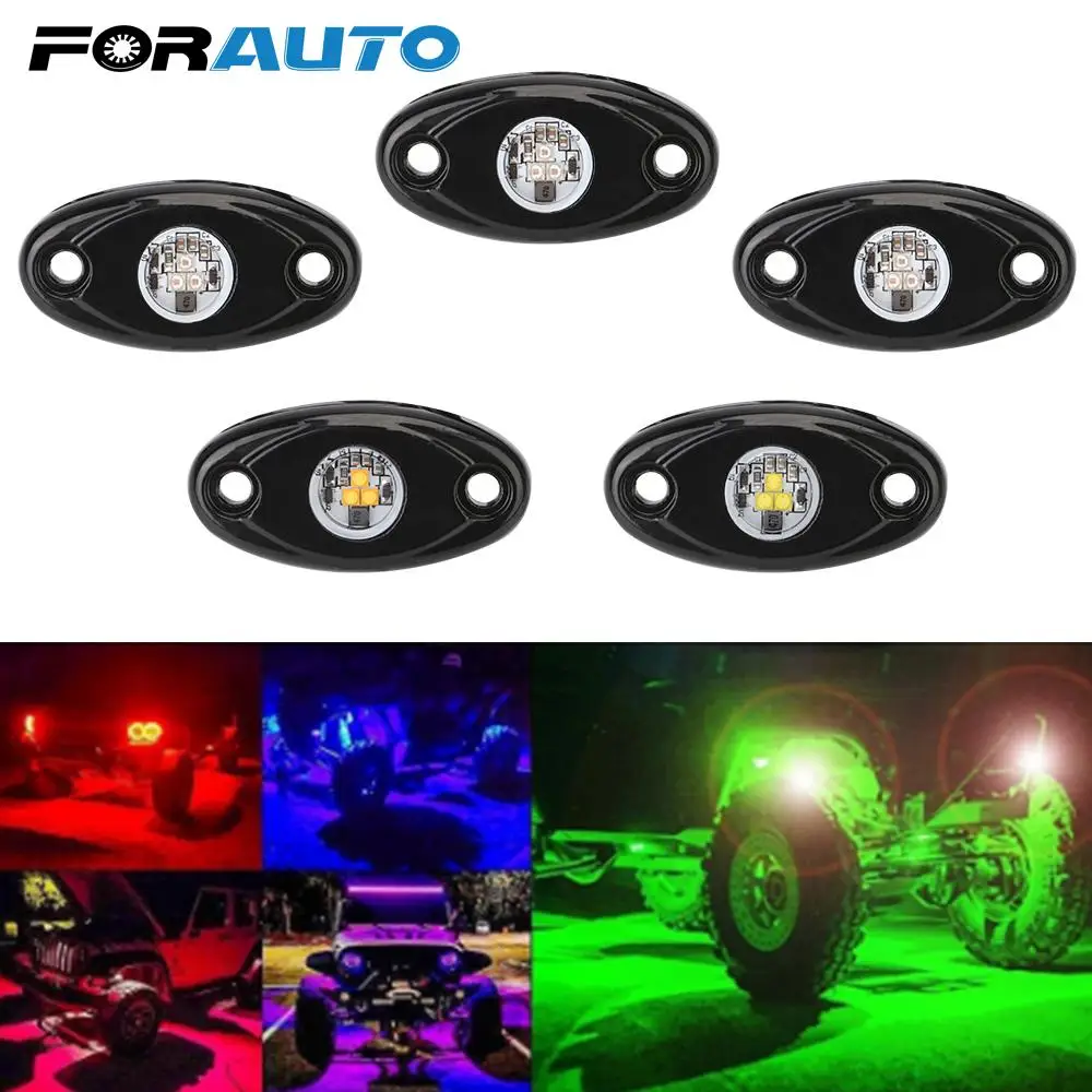 2 Pods Trail Rig Lamp For Jeep Atv Suv Offroad Car Truck Boat Led Rock Lights Underglow Led Neon Lights Underbody Glow