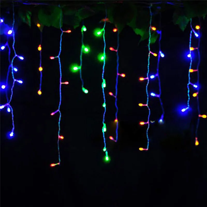 

LED Snowflake String Light Icicle Curtain Lamp Waterproof Indoor 3.5M/4M Flashing Gift Outdoor Decor Window For Party Wedding