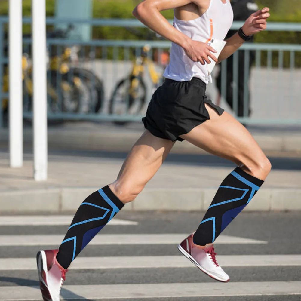 

1 пара спортивных компрессионных носков, эластичные спортивные носки, спорт, марафон, бег, велосипедная спортивная одежда, аксессуары