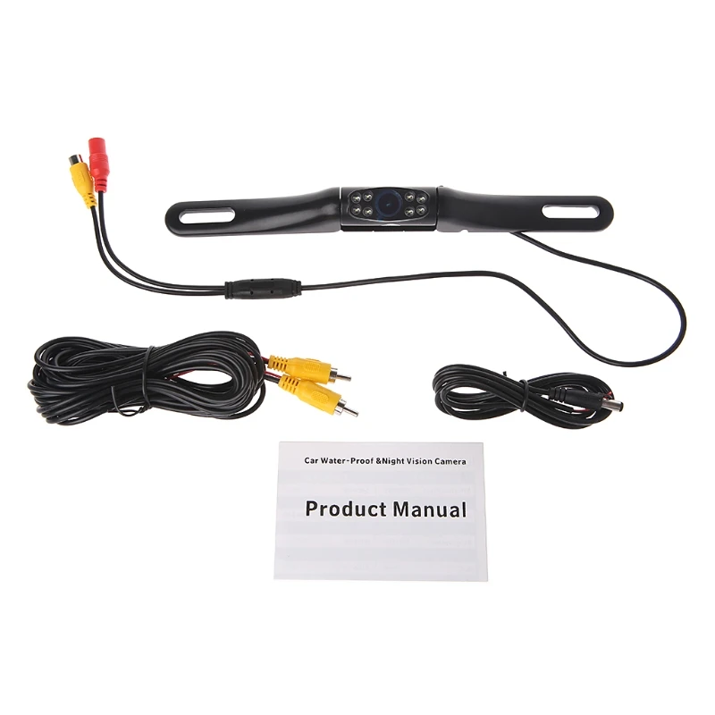

Metal IR 8 LED Night Vision Car License Plate Rear view Reverse Backup Camera