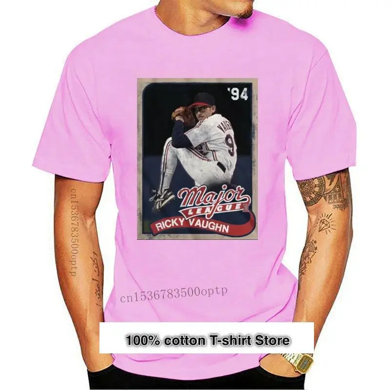 

Camiseta de la Major League para adultos, camisa de alta calidad de la película Ll, con tarjeta de béisbol de Rick Vaughn 94