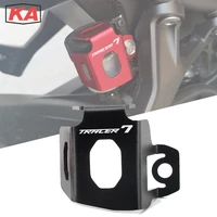 for yamaha tracer 7 7gt 2021 2022 motorcycle cnc aluminum rear brake fluid cylinder cover oil tank protection