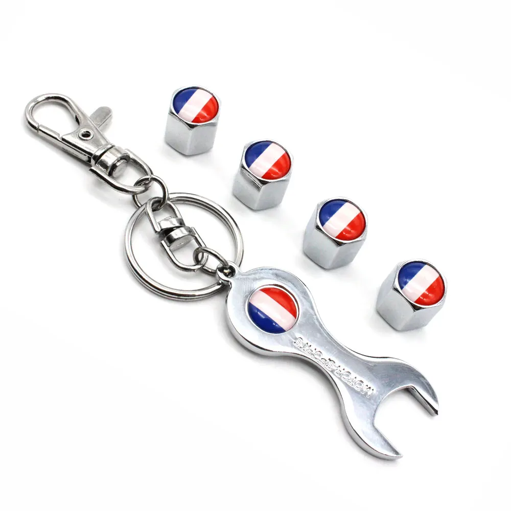 5 шт./компл. противоугонное автомобильное колесо с французским флагом колпачки