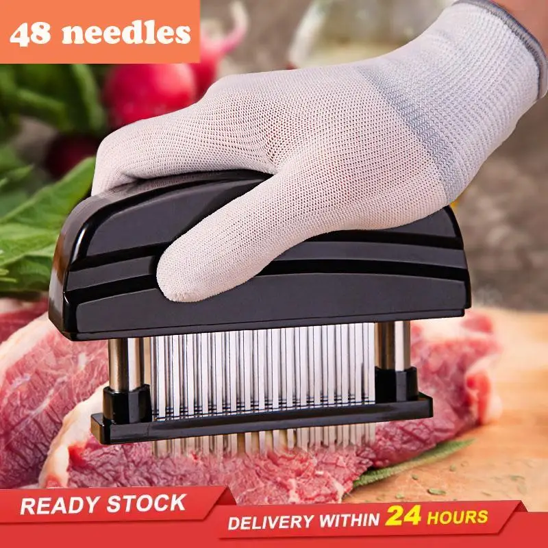 Игольчатый нож тендерайзер с 48 лезвиями молоток из нержавеющей стали для