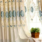 Жаккардовые занавески FYFUYOUFY в европейском стиле, шторы в стиле ретро с тонкой вышивкой, тюлевые затемняющие тканевые занавески на заказ для гостиной