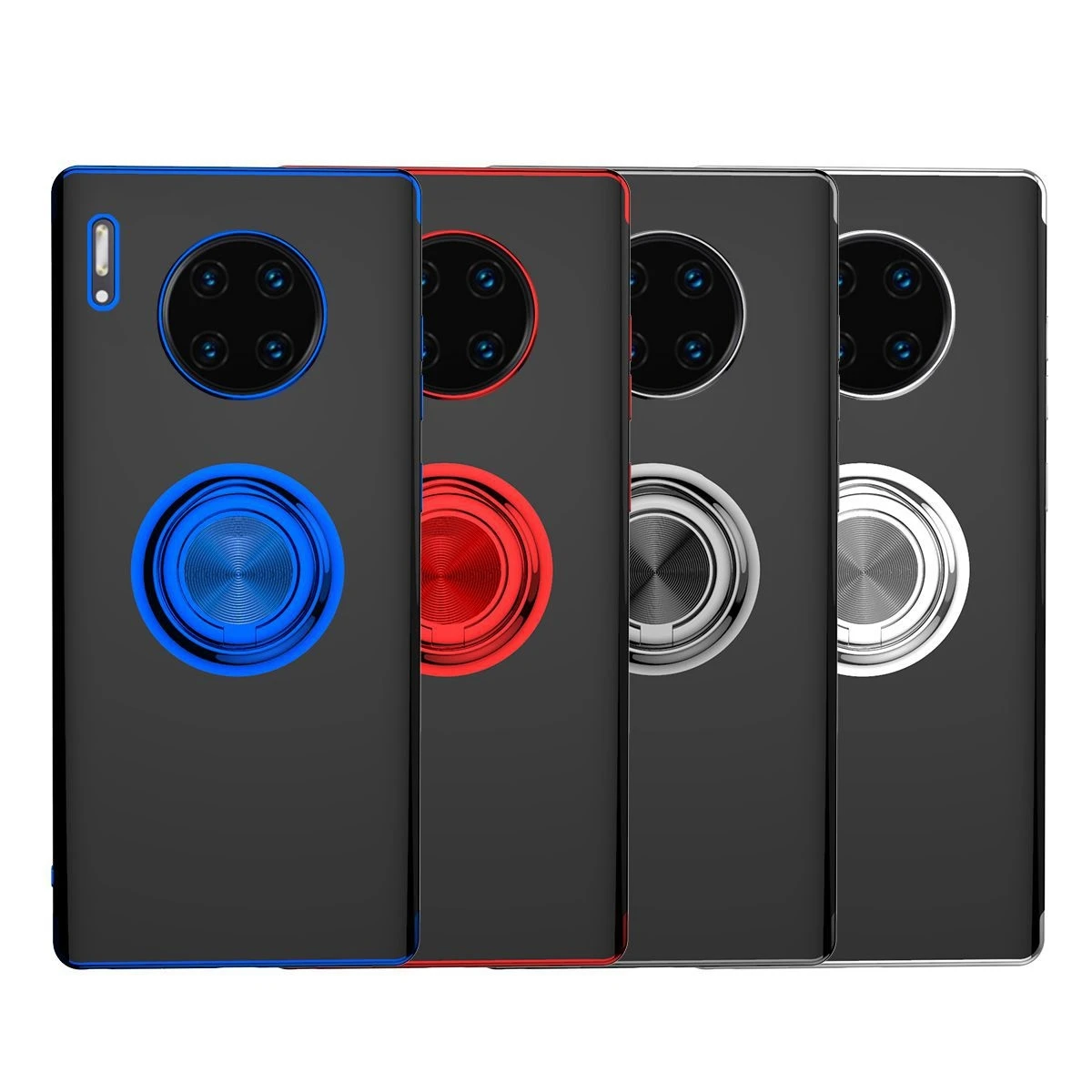 Чехол для Huawei Mate 30 Pro P30 20 прозрачный мягкий противоударный чехол с кольцом на