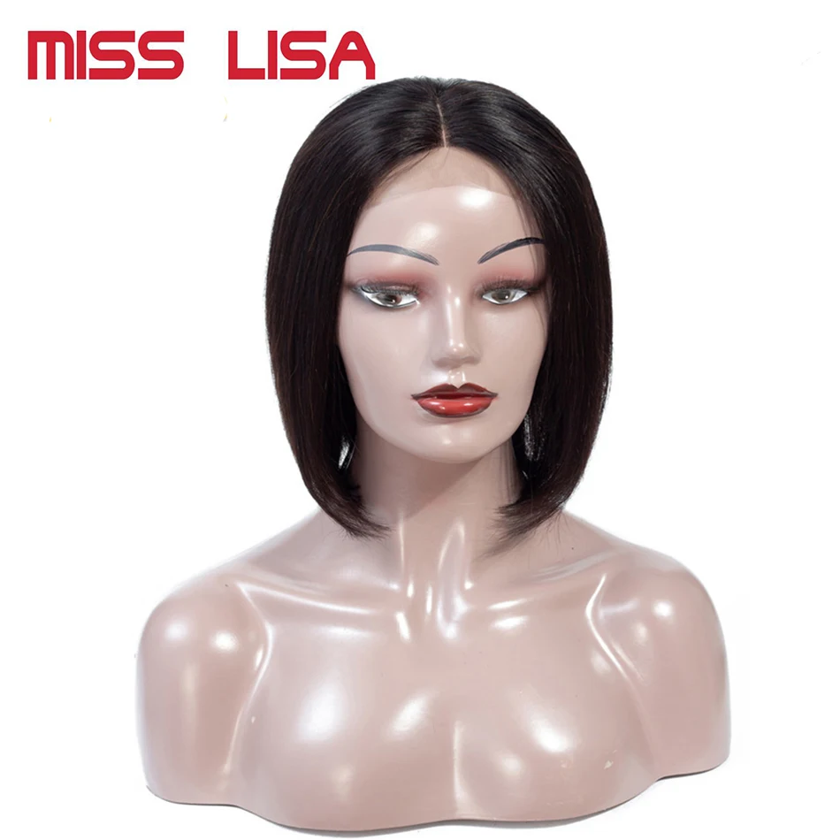 Straight Short Bob Wigs Human Hair Wigs Lace Frontal Wig Straight Lace Front Wigs Miss Lisa Brazilian Lace Front Human Hair Wigs