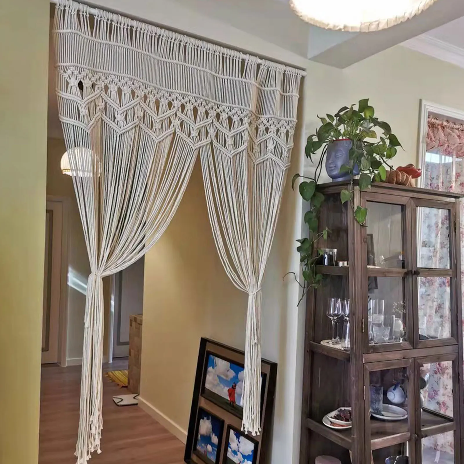 

Гобелен ручной работы, богемное искусство для перегородки комнаты, окна, двери, шторы, свадебный фон 180*95 см