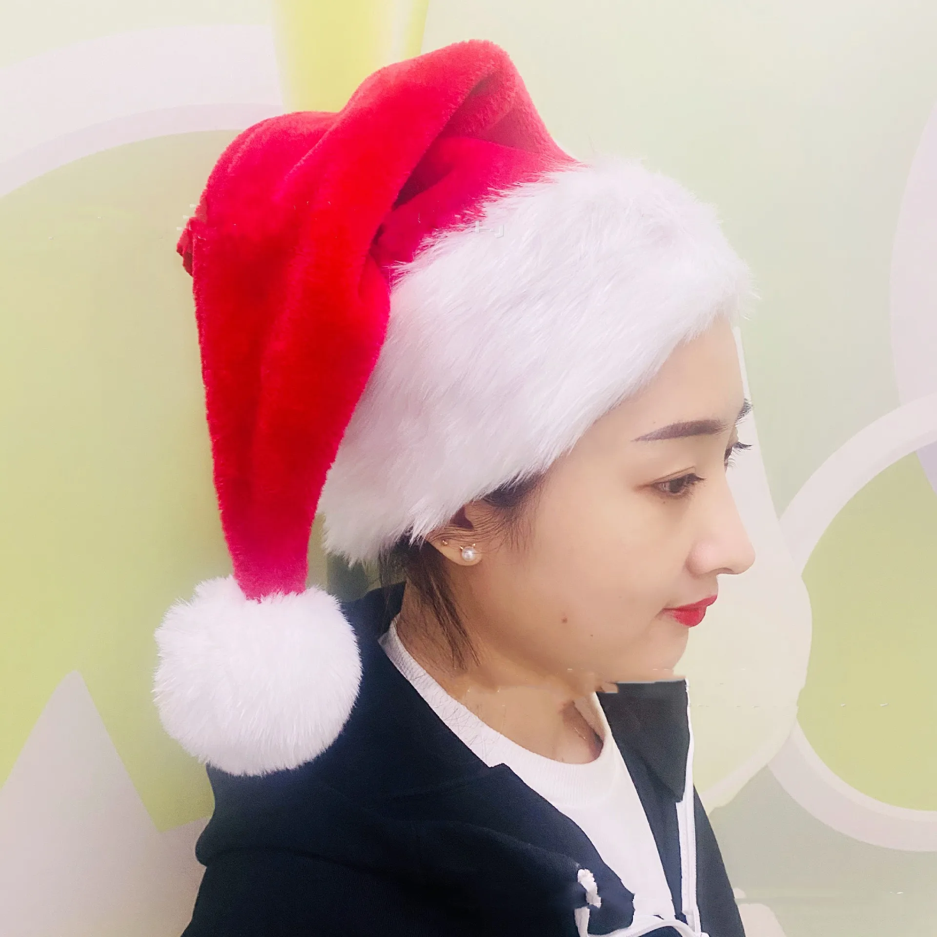 

2021 горячая Распродажа рождественские украшения, красный плюшевый утолщенный шифрование для взрослых