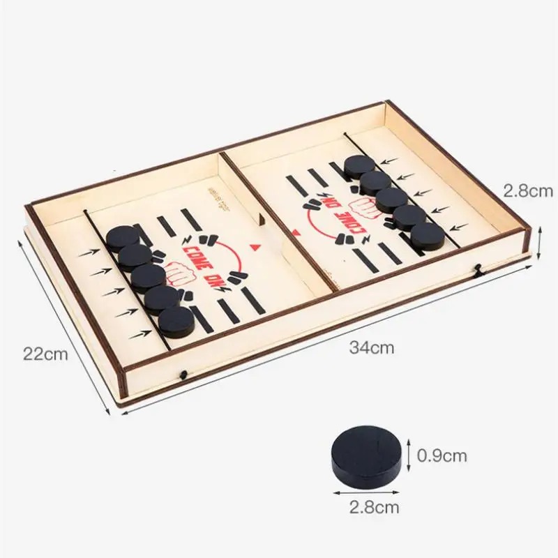 

Table Fast Hockey Sling Puck Toys For Kid Wooden Catapult Game Adult Family Home Board Game Children Educational Interaction Toy