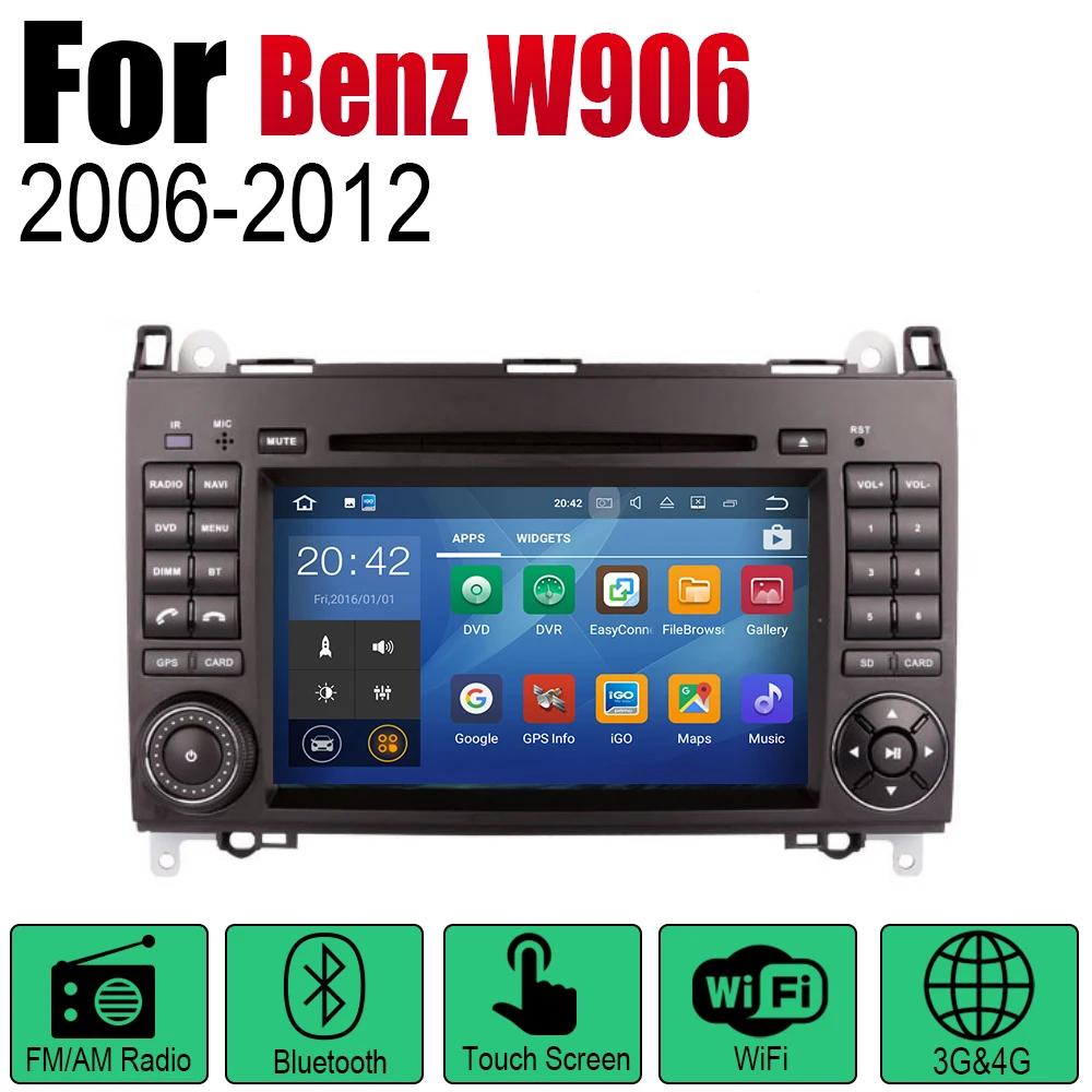 Android автомобильный DVD GPS Navi для Mercedes Benz W906 2006 ~ 2012 NTG плеер навигация WiFi Bluetooth Mulitmedia