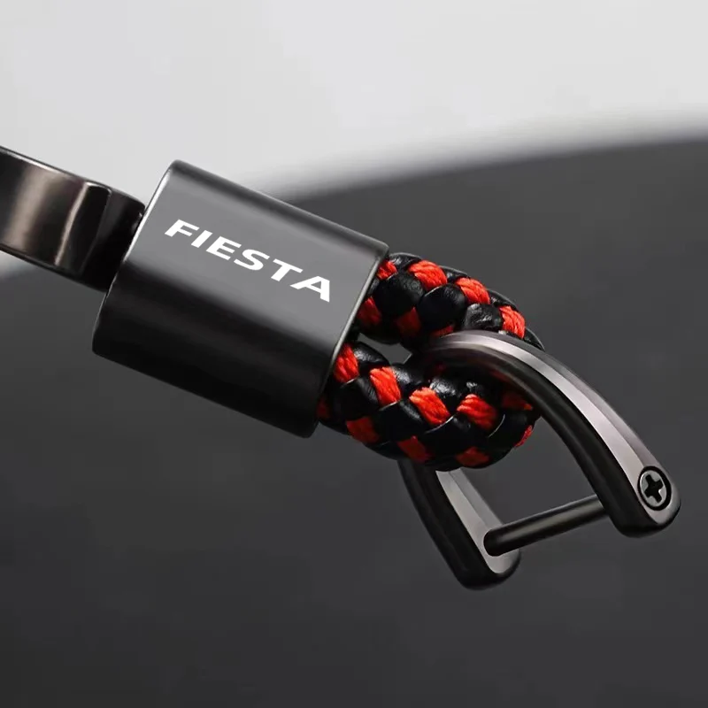 Кожаный брелок для ключей из цинкового сплава вязаный автомобиля Ford Mustang Fiesta Ranger