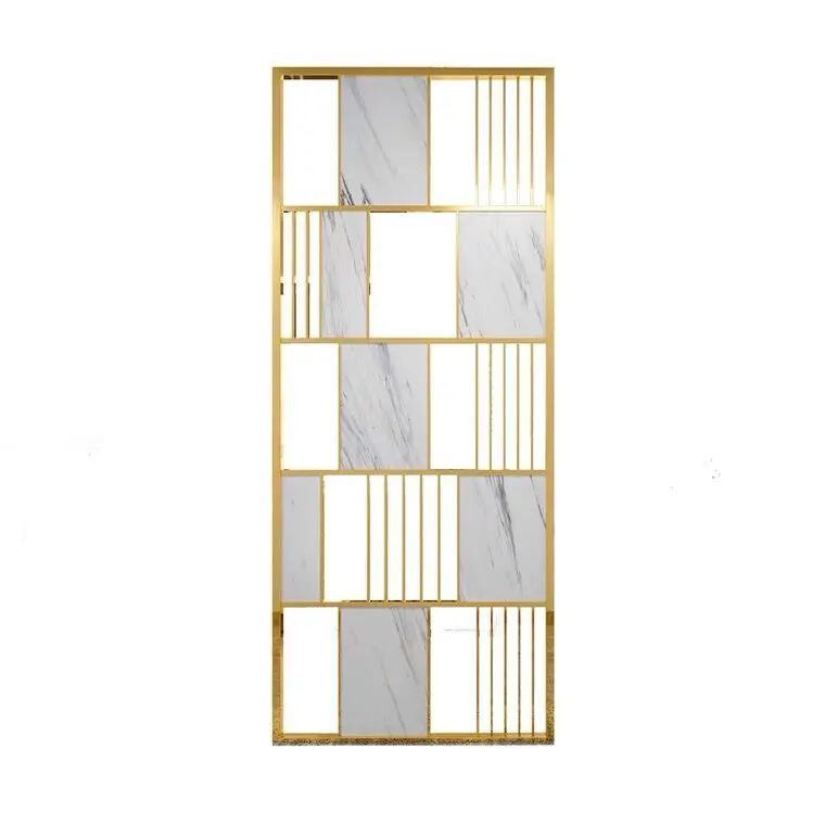 

ChinaFurniture Stainless Steel Screen Art Light Luxury Metal Products Hotel Club Living Room Partition Wall