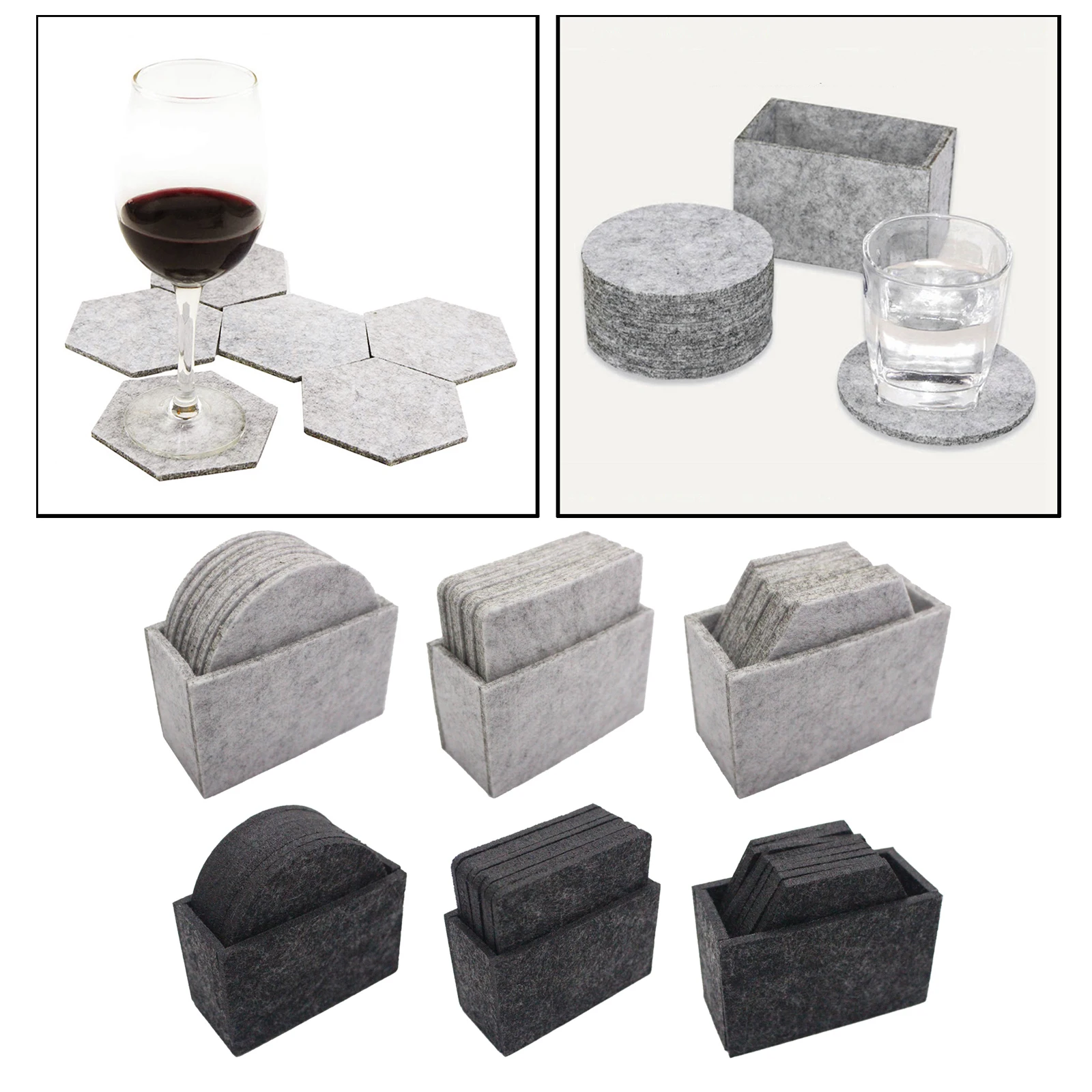 

Термостойкие абсорбирующие подставки для чашек, 8 шт., коробка для хранения, чашек, кружек, стеклянных салфеток, моющиеся аксессуары для напи...