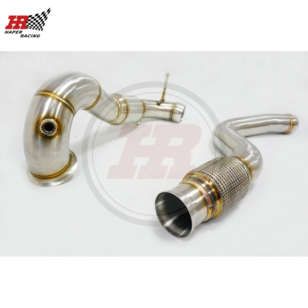 HP RACING 3 0 '' 5'' нержавеющая сталь Матовый выхлопной трубы для A45 AMG 14 16 CLA45 15 GLA45
