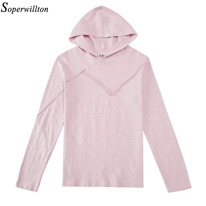 Женская толстовка с капюшоном из 100% хлопка 2021 длинный рукав тонкая Толстовка