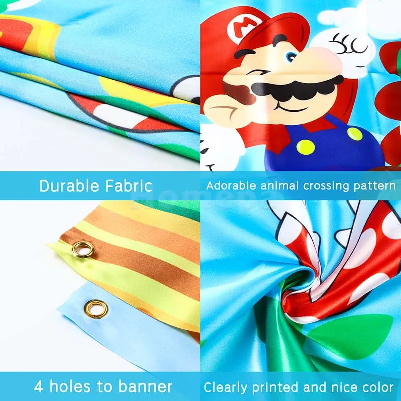 Juegos de Mario Bros Toss, 4 bolsas de frijol, juego de lanzar, pancarta, Fiesta Tem&aacute;tica, decoraci&oacute;n de carnaval, para interior y exterior, grupo deportivo para ni&ntilde;os-2