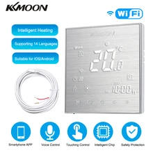 KKmoon термостаты цифровой водно-газовый котел термостат для отопления WiFi Голосовое управление с сенсорным экраном домашний комнатный регулятор температуры