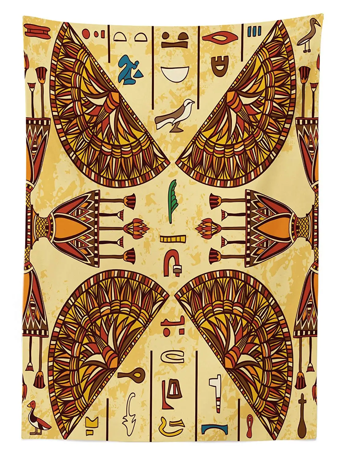 Египетская скатерть древние иероглифы на этническом возрасте с культурными