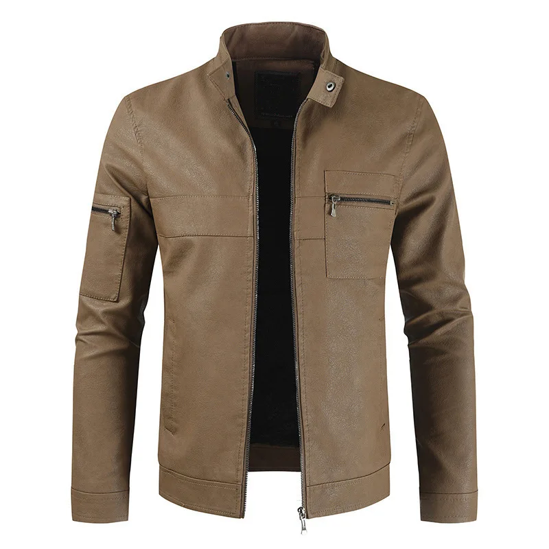 Осенняя мужская куртка с застежкой молнией размера плюс Босоножки из