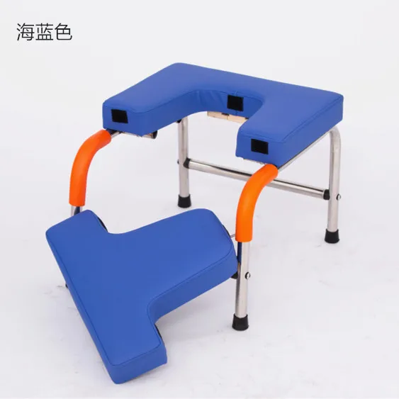 Inversion Йога из нержавеющей стали перевернутый стул оборудование для тренажерного зала фитнеса антигравитационный строительный тренажер Подставка для рук - Цвет: Небесно-голубой