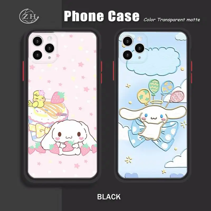 

Cute Cinnas&morolls Cartoon Phone Case Carcase Funda For Iphone Xr X Xs 6 7 8 11 12 Mini Plus Pro Max Case Mobile Shell Matte