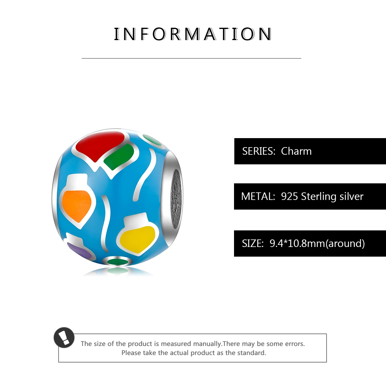 Оригинальные блестящие серебряные подвески в виде свечи с ярко-синей эмалью