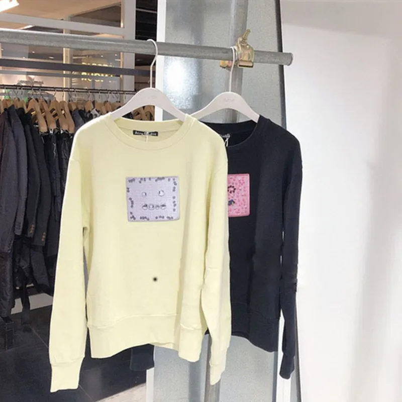 

2021 Early Autumn Smiley Face Embroidery Women's Sweatshirt Long Sleeve O-Neck Ladies Loose Jumper Female Pullover Tops