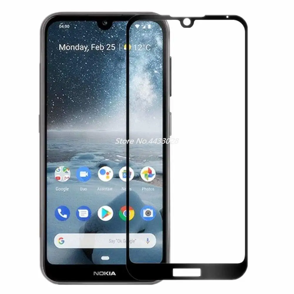 5D полное покрытие клея черное закаленное стекло для Nokia 2 3 Защита экрана 4 защита