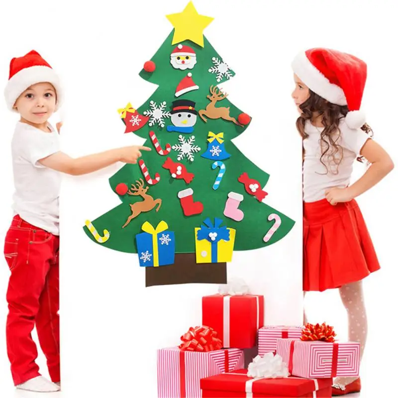 

Фетровая ткань, 26 шт., съемные украшения, детская головоломка «сделай сам», дверь, настенное украшение, рождественские подарки для детей