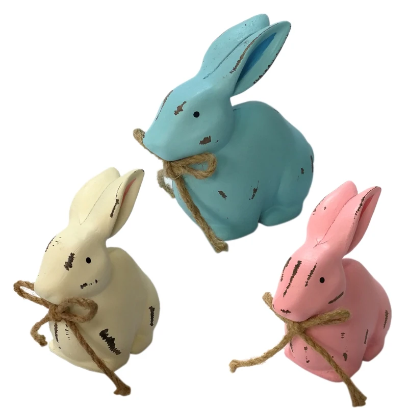 

Cute Easter Wood Bunny Figure Wooden Craft for Home Store Office Decoration Birthday Baby Shower Favors Gifts