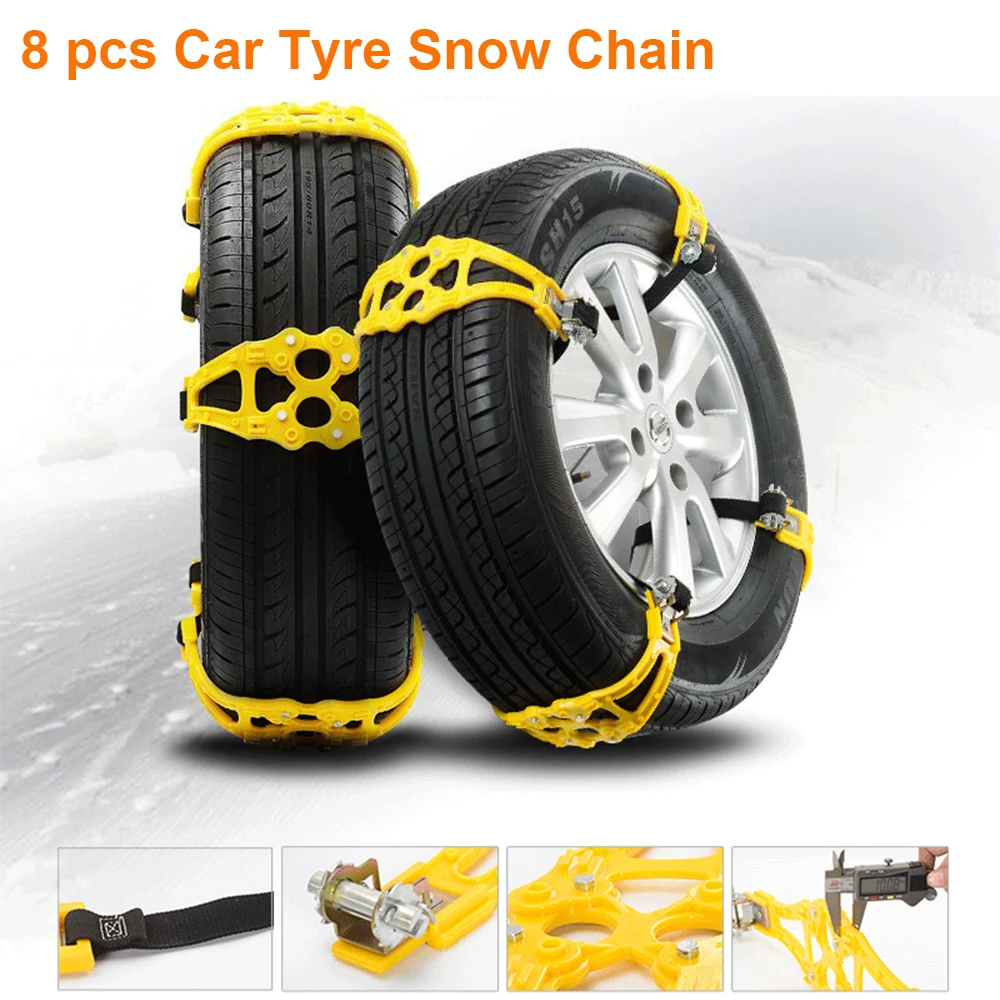 Распродажа 8 шт. цепи для снега универсальные зимние шины грузовых автомобилей