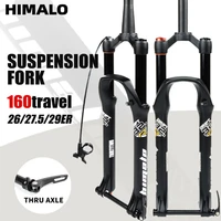 mtb suspension air fork himalo travel 160mm 26 27 5 29er rebound adjustment thru axle 10015mm boost tapered straight tube