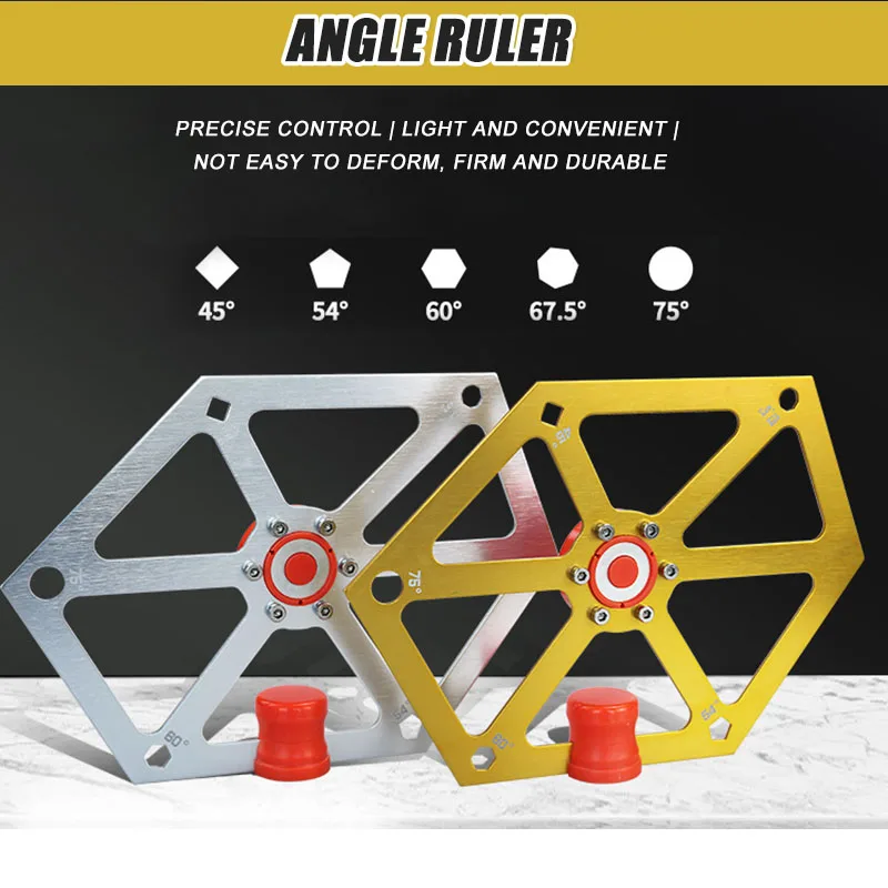 

Multi Angle Ruler Woodworking Magnetic Aluminum Alloy Woodworking Measure Ruler for Woodworking PLYED889