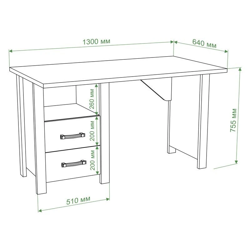 Стол компьтерный МЭРДЭС СТД-130 с ТБД |