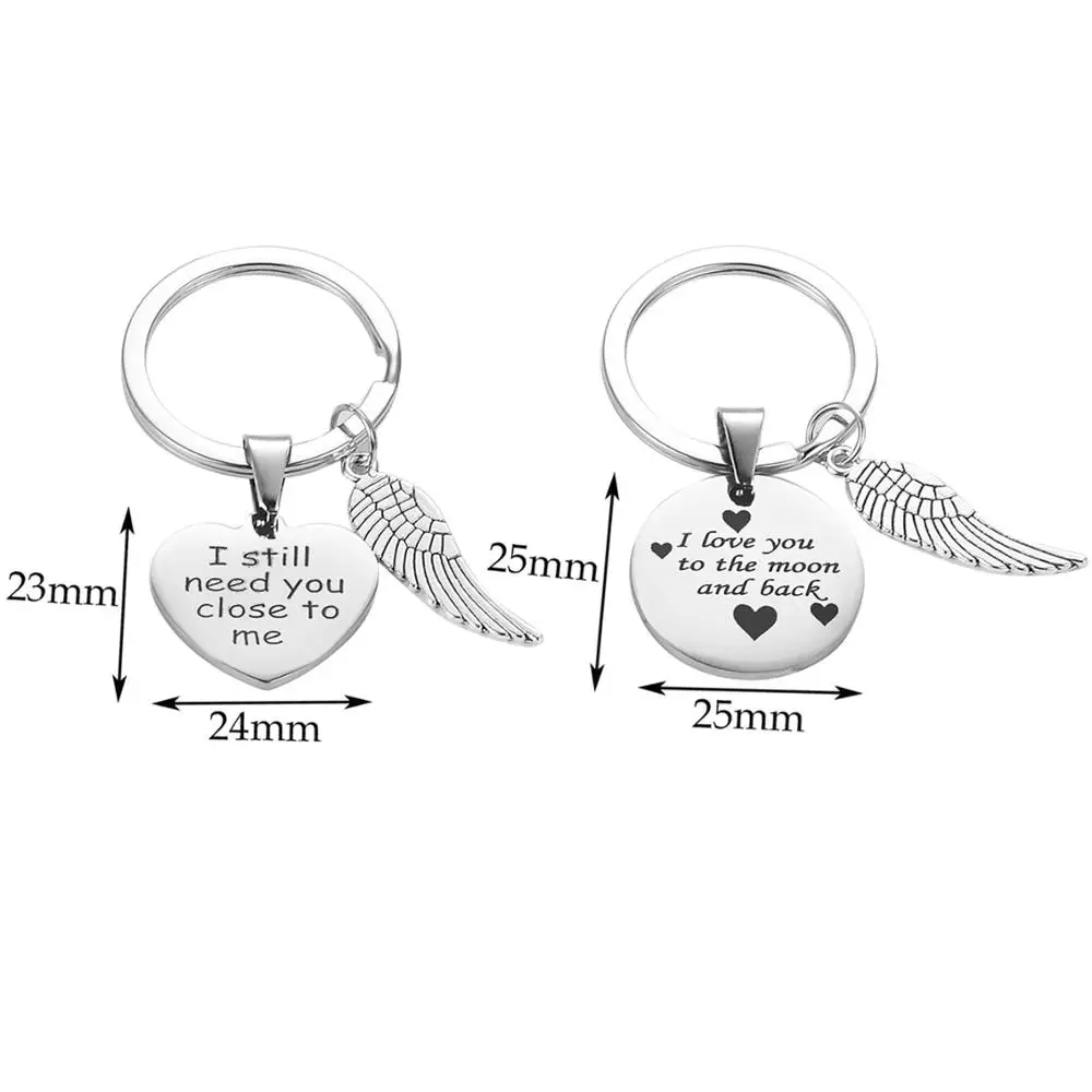 

Stainless Steel Dog Tag women men key chain I still need you close to me unisex key rings charm key chains wholesale