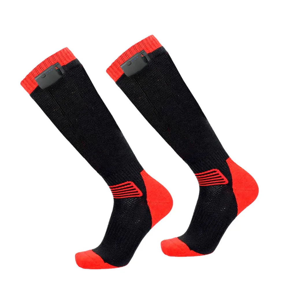 

1 Pair Heated Socks Men Women with Rechargeable Battery Health Care Remote Control Heating Foot Warmer Stockings for Skiing