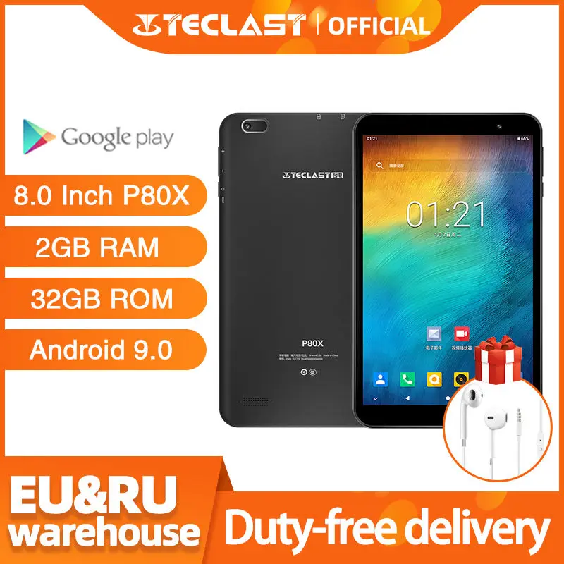 Teclast P80X 4G планшет Android 9 0 нетбук фаблет Планшеты 8 дюймов 1280x800 SC9863A Восьмиядерный 2